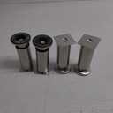 6 inch / 15cm Metal Furniture Legs, Pack of 4 Modern Stainless Steel Tapered Replacement Feet for Home DIY Projects Couch Sofa Cabinet Nightstand TV Stand