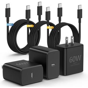 Essri 3Pack 60W Super Fast Charger for Samsung Galaxy S26 Ultra,Type C Charger Fast Charging, Long USB C Cord for Samsung Galaxy S26/S26+/S25/S25 Ultra/S25+/S24 Ultra/S23 Ultra/S22, Size: 3Pack 6+6+10Feet