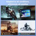 5" Motorcycle CarPlay Wireless for Apple CarPlay & Android Auto,W522 Car Play Motorbike Waterproof Touch Screen with Dual Bluetooth,GPS Navigation,Siri/G-Assist,EQ,USB/Hardwired Power Supply