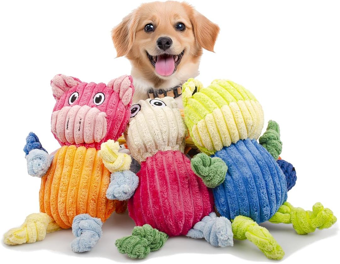 2 x 3 Pack Squeaky Dog Stuff Set for Small Medium Large DogsPet Use Only (Frog,Hippo,Pig)