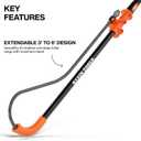 Klein Tools 53018 6-Foot Steel Toilet Auger, Extendable Toilet Snake Drain Clog Remover, Hybrid Manual Drill Operation, Plumbing Snake for Drains