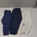 GFQLONG 3 Pack Toddler Pants Sweatpants Boys Cotton Joggers, Athletic Pull on Sweat Pants with Pockets for Kids Clothes, Grey+Black+Navy, 2-3T