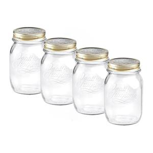 Bormioli Quattro STAGIONI-1L 365160-CBC Set of 4 Airtight Jars Transparent