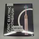 Kuicur Sonic Electric Toothbrush for Adults & Kids, Rechargeable Electric Toothbrush with 10 Brush Heads & Travel Case, Teeth Whitening, Power Tooth Brush with Holder, Charge for 120 Days - Pink