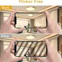 15.7Inch LED Flush Mount Ceiling Light Fixture , 32W(320W Equivalent), 3800LM, 3000K Warm White, IP40, Flat Modern LED Ceiling Lights for Bedrooms, Living Rooms, Bathrooms, Stairwells, etc.(Gold)
