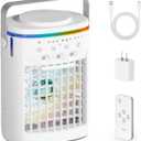 Portable Air Conditioner,Cooling Fan with 3 Speeds &3 Modes,2-8H Timer,1000ml Water Tank, Remote Control,4 in 1 Humidifier, Air Conditioner,Fan,Night Light,Evaporative Air Cooler for Home,Office