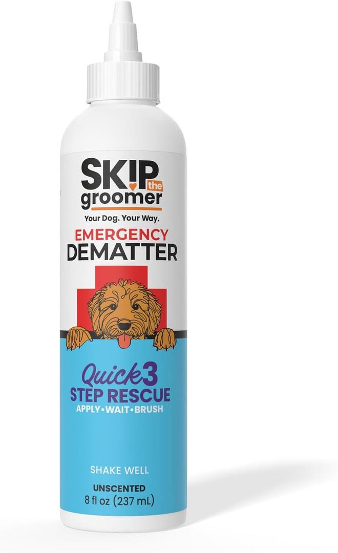 Emergency Dematter Cream for Dogs  Dematting Cream for Goldendoodles, Poodles & Doodles, Helps Remove Tight Mats & Tangles, Apply Wait Brush Technique, At-Home Grooming  8 oz