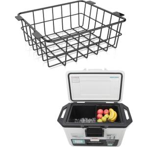 Wire Basket for Ninja FrostVault Hard Cooler & Wheeled Cooler - Heavy-Duty Organizer Rack for Efficient Storage, Dry-Goods Basket for Perfect for Camping Trips or Outdoor Parties, Black(L)