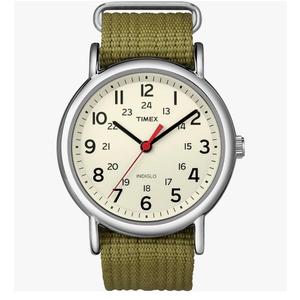 Timex Weekender 38mm Unisex Analog Watch | INDIGLO Backlight | Adjustable Durable Nylon Fabric Slip Through Strap | 24 Hour Time