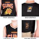 Ultra Game Youth NBA Official Standard Tank Top Mesh Sleeveless Muscle T-Shirt (14-16, Black)