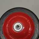 Flat Free Solid Rubber Wheel Assemblies - Replacement Hand Truck Wheels 7x1.5, 1/2 Bore Hole Diameter - Heavy-Duty Solid Rubber Wheels 55 lbs Load Capacity