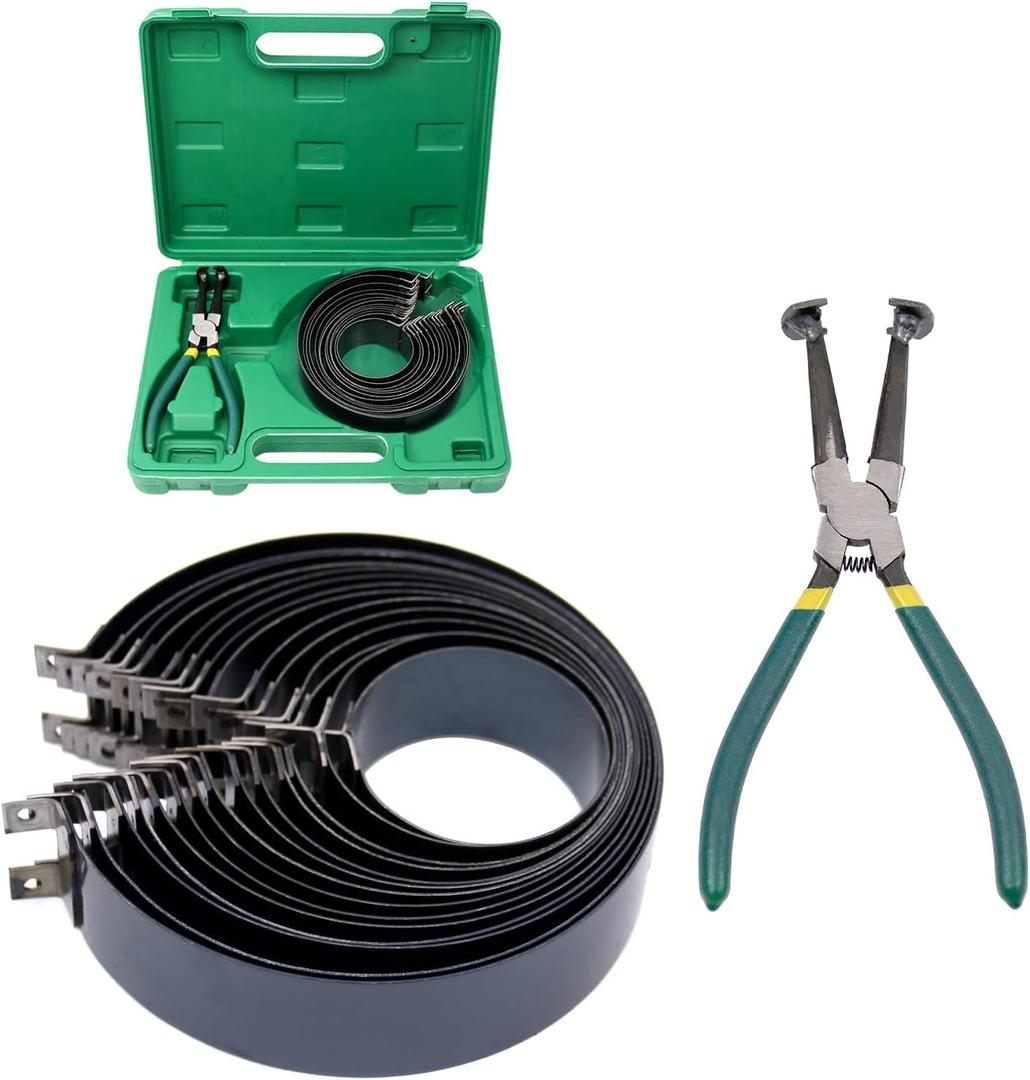 RYANSTAR RACING Auto Engine Piston Ring Compressor Tool Set with 2Pcs Pliers and 14 Bands (62-145mm/2.44-5.71in) Removal Tool Kit for Repair Cars Trucks Engine