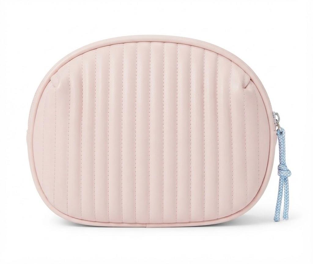 3 x Pink Quilted cosmetic bag