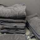 SEMAXE Gray Hand Towels for Bathroom, 4-Pack Cotton Towels with Hanging Loop, Quick-Drying, Easy Care