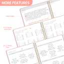 2 x Monthly Planner 2025-2027, Simplified Monthly Calendar Planner, 24 Months Calendar, July 2025 - June 2027, 7.3" * 9.5", Waterproof Cover with Spiral Bound, for Office, School - Pink