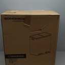 SONGMICS Trash Can, 2 x 8 Gallon (2 x 30 L) Garbage Can for Kitchen, with 15 Trash Bags, 2 Compartments, Plastic Inner Buckets and Hinged Lids, Airtight, Silver and Black ULTB60NL