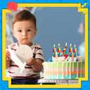 3 x 7 Pcs Building Block Themed Birthday Candles Set Building Blocks Number 4 Candle Cake Topper for Building Block Party Decoration Supplies (Number 4) (Multicolor)