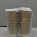 100Counts 9 OZ. Disposable Cups Old fashioned Party Tumblers, 9 Ounce Squat Cups Gold Rimmed Hard Plastic Party Wedding Cups with Gold Rim