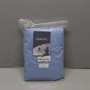 100% Cotton Percale Fitted Sheet Queen Size, 8-15" Deep Pocket Cooling Bottom Sheet, Breathable Soft & Crisp Fitted Sheet Only with 4 Corner Straps (Queen, Placid Blue)