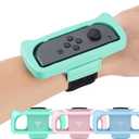 Wristbands Compatible with Just Dance 2025 2024 2023 Switch Game, ID CHINSION Adjustable Elastic Straps Compatible with Nintendo Switch Controllers for Adults Teens and Kids, Blue Pink and Green