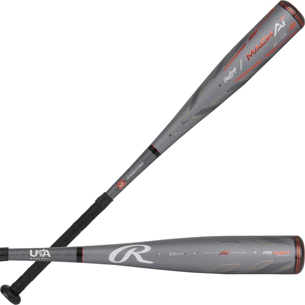 Rawlings | MACH AI Baseball Bat | USA | -10 Drop | 2 5/8" Barrel | 1 Pc. Hybrid