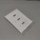 Triple Toggle Light Switch Cover Plate White Classic Decorative Light Switch Plates Cover 3-Gang Wall Plate Cover