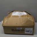 Bwarm Multizone Heated Mattress Pad Queen, Electric Mattress Pad Sherpa Fleece Bed Warmer with 9 Heat Settings, 1-12 Hours Auto Off Deep Pocket, Machine Washable, Wave White Queen 60" x 80"