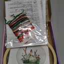 LOADSFUN 5 Pack Embroidery Kit for Beginners - Needlepoint Kits for Adults Step by Step Instructions with Video Tutorials, Full Craft Tool Set with Hoop, Needles and Threads (Cute Animal)