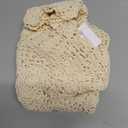 Damanni Beige Cotton Handmade Crochet Lace Tablecloth Doilies Table Overlay, Round, 23 Inch, 2PC