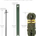 Heavy Duty Tree Stake Kits, 11.8 Inch Steel Tree Stakes and Supports for Young Tree Anti Strong Wind, Leaning Tree Anchor Straightening Kit with 3 PCS Steel Stakes, 13.12 Feet Rope and Tree Straps