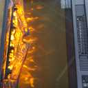 IDEALHOUSE 71 Inch Electric Fireplace with Matal, Fireplace TV Stand for TV Up to 80", Entertainment Center with Storage, Realistic Stacked Stone Surround with Remote Control and 3D Flame, Gray