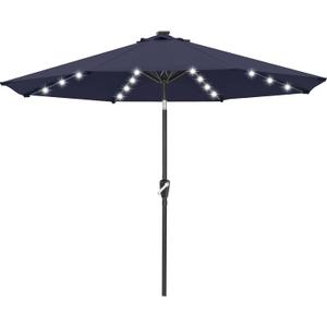 ABCCANOPY Durable Solar Led Patio Umbrellas with 32LED Lights 11FT (Deep Blue)