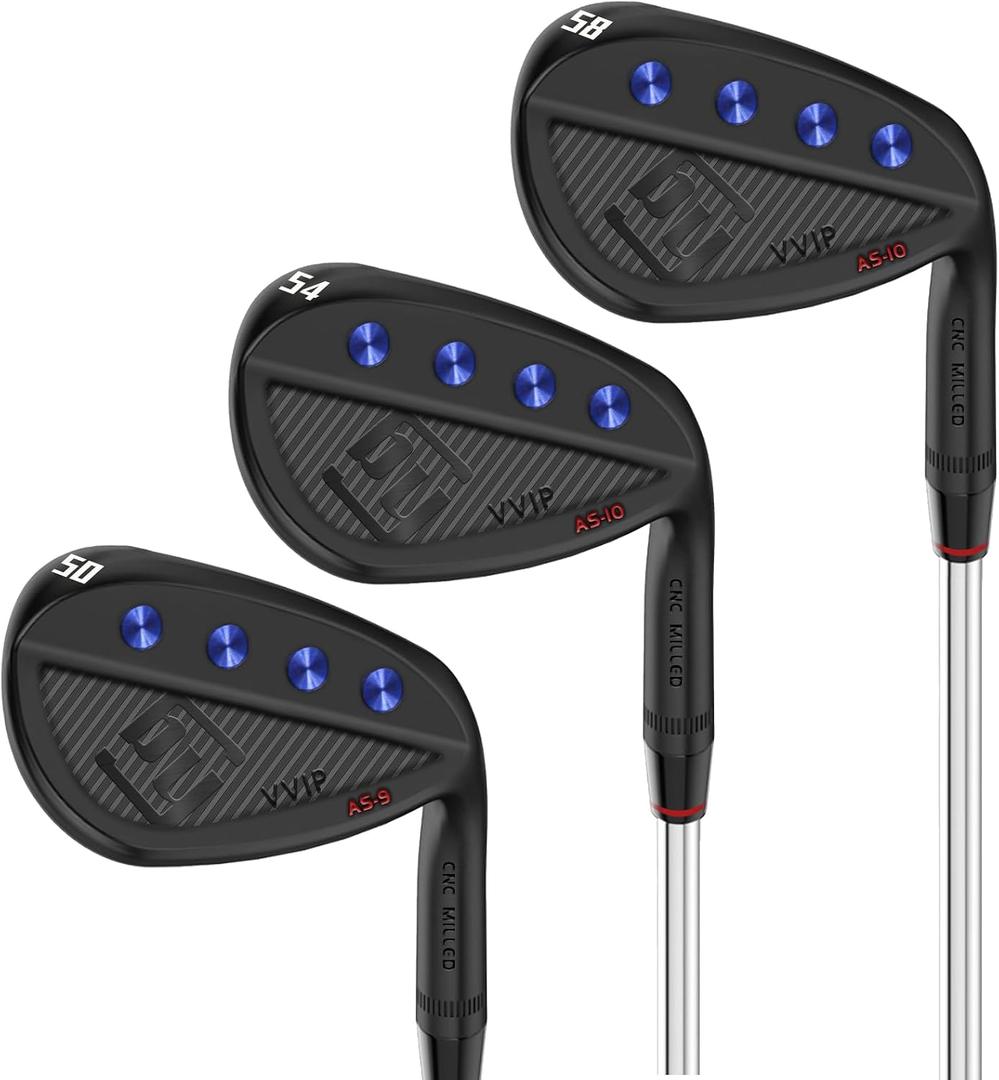Yamato Full Face Golf Wedge Set or Individual Golf Wedges 50/52/54/56/58/60 Forged Golf Gap Wedge Sand Wedge Lob Wedge Golf Clubs Milled, 50 54 58 Degree Set