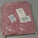 VAOYIU Womens Cropped Puffer Vest Lightweight Sleeveless Plaid Printed Cotton Quilted Vest Outwear (Medium, Red-brown)