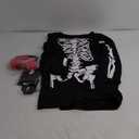 Ramede 4 Pcs Day of The Dead Costume for Women Halloween Cosplay Skeleton Dress Thigh High Socks Flower Headband Lace Mask XL