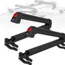 Ski and Snowboard Roof Racks, Ski Roof Racks with Anti-Theft Lock Racks Carrier for Snowboard Universal Ski Top Holder Fits for Square/Round/Aero/Oval Cross Bars, Black (24.3 inch)