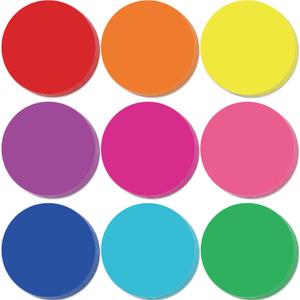 Geyee 108 Pcs Circle Cutouts Paper Bulletin Board Decorations Assorted Color Round Die Cut for Classroom Decor Teachers DIY Craft Office School Chalkboard Wall Decor (5.5 Inch)
