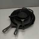 MegaChef 13 Piece Pre-Seasoned Cast Iron Skillet Set with Temperd Glass Lids and Silicone Holders (Multi)