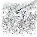 500pcs 1.9mm Loose Round White Cubic Zirconia, DIY Jewelry Crafts Compatible, CZ stone for Earring Necklace Hand bracelet Customization (Round 1.9mm 500pcs)