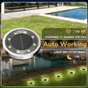 INCX Solar Ground Lights,16 Pack Solar Lights Outdoor Waterproof, Solar Garden Lights Landscape Lighting for Patio Pathway Lawn Yard Deck Driveway Walkway, Warm White