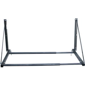 MaxxHaul Adjustable Wall Mount Folding Tire Rack 32 to 48 Inch Width 300 lb Capacity Heavy Duty Steel Garage Tire Storage Holds 4 Tires 70489