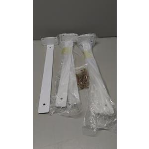 Floating Shelf Brackets 6 inch 6 Pack L Brackets for Shelves White Metal Heavy Duty Shelf Bracket for DIY Decorative with Mounting Hardware