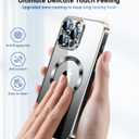 3 x for iPhone 14 Pro Case with Integrated Camera Lens Protector, [Compatible with MagSafe] [Original iPhone Exterior], Crystal Clear Case for iPhone 14 Pro 6.1", Black