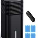 FANCOLE Windowless Portable Air Conditioners with 4Modes & 3Speeds, 15H Timer for Smart Auto-off, 2Gal Tank for 20H Cooling, Evaporative Air Cooler 17 FT Remote, 120° Swing Swamp Cooler No Hose Needed