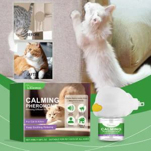 Cat Calming Diffuser Kit Refill Calming Mood Relaxing Anti Anxiety Stress Soothing