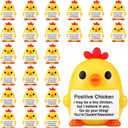 Gejoy 25 Pcs Mini Rubber Chicken Toys Positive Gifts Mini Chickens Decorations and Encouragement Birthday Motivational Gifts for Colleague Staff Teacher