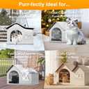 Sturdy Heated Cat House for Winter, Waterproof Insulated Outdoor Cat House with Heating Pad,Weatherproof Warm Feral Cats Shelter for Multiple Cats,Suitable for All Seasons(28"D x 17"W x 18"H) (Large, Gray)