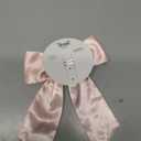 Glamorous Pastel Pink Satin Bow Hair Clip with Multi-Color Rhinestones, Pack of 4