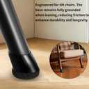 Ezprotekt 16 Pcs Chair Leg Floor Protectors, Silicone Covers Felt Furniture Pads for Hardwood Floors, Chair Leg Caps for Tilted Legs(15-25), Anti-Scratch and Reduce Noise Round L Black Fit (1"-1.3")