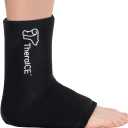 TheraICE Ankle Ice Pack Wrap for Swelling & Sprained Ankle Brace for Women Men, Cold Therapy Foot Heel Spur Support Compression Socks, Plantar Fasciitis & Achilles Tendonitis Sore Feet Pain Relief, Size: Small/Medium